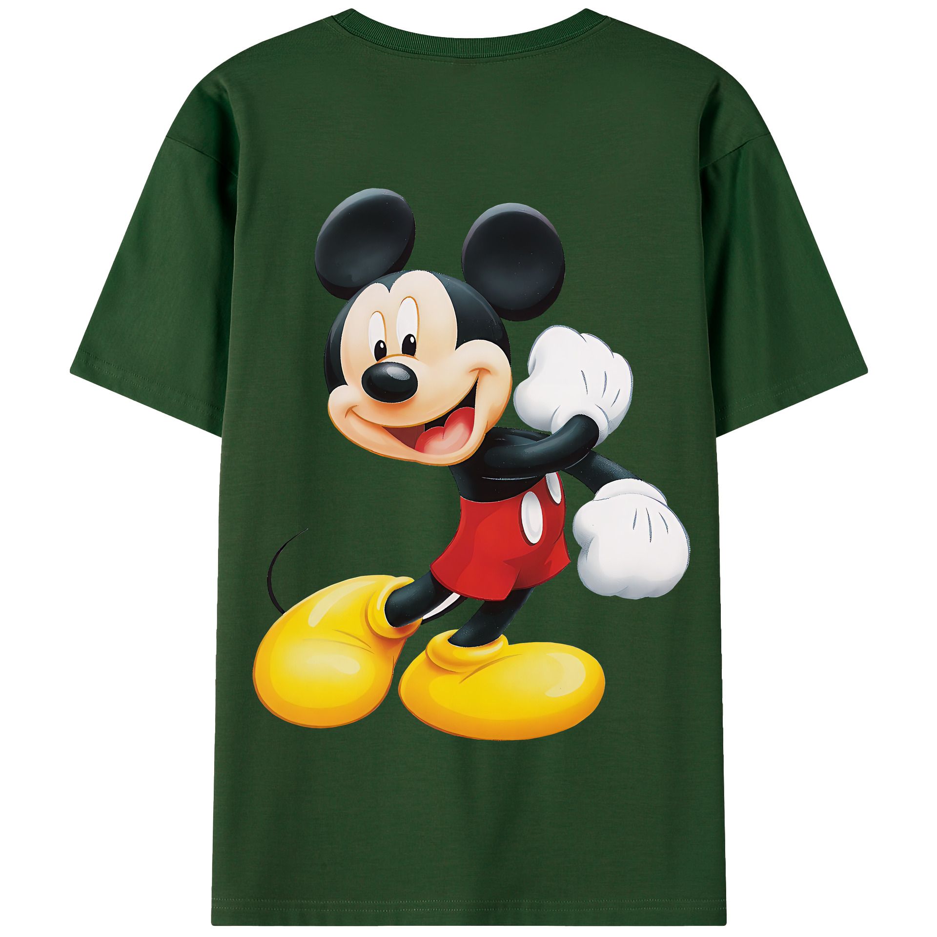 （画像用） ミッキーマウス Mickey Mouse 綿100％半袖Tシャツ（背面プリント）